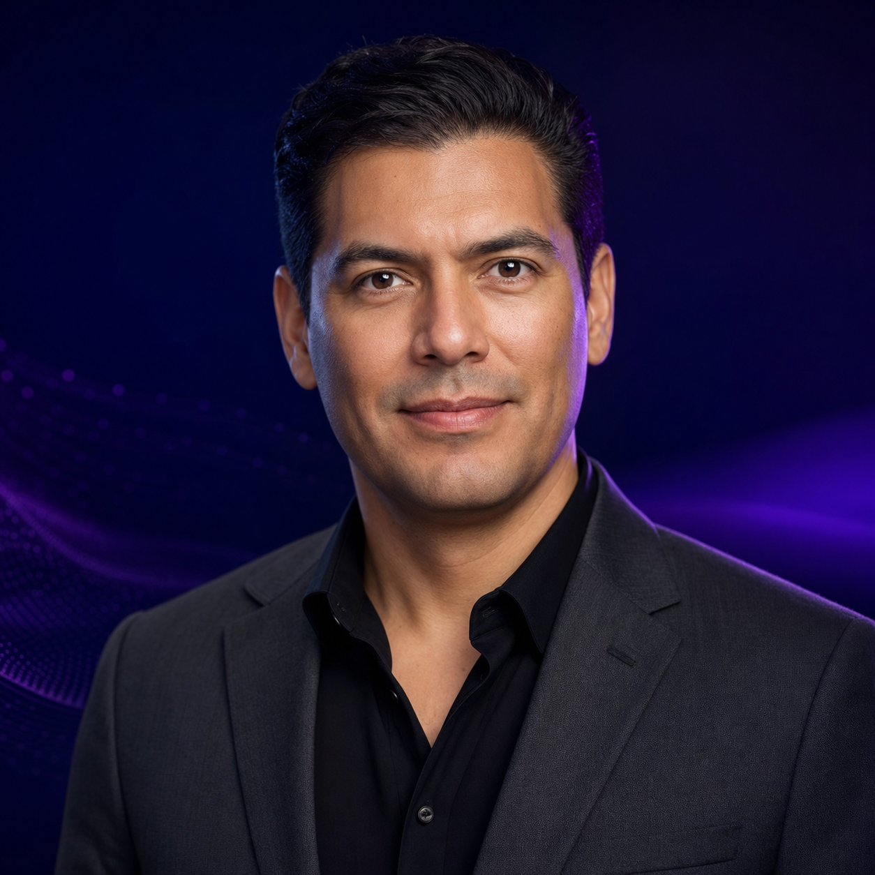 Retrato ilustrativo de Adrián Morales